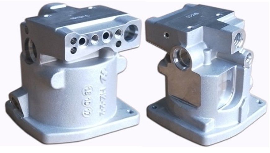 Aluminium Permanent Mould Casting Anodisated Hydraulic Manifold Housing voor buitenboordmotor